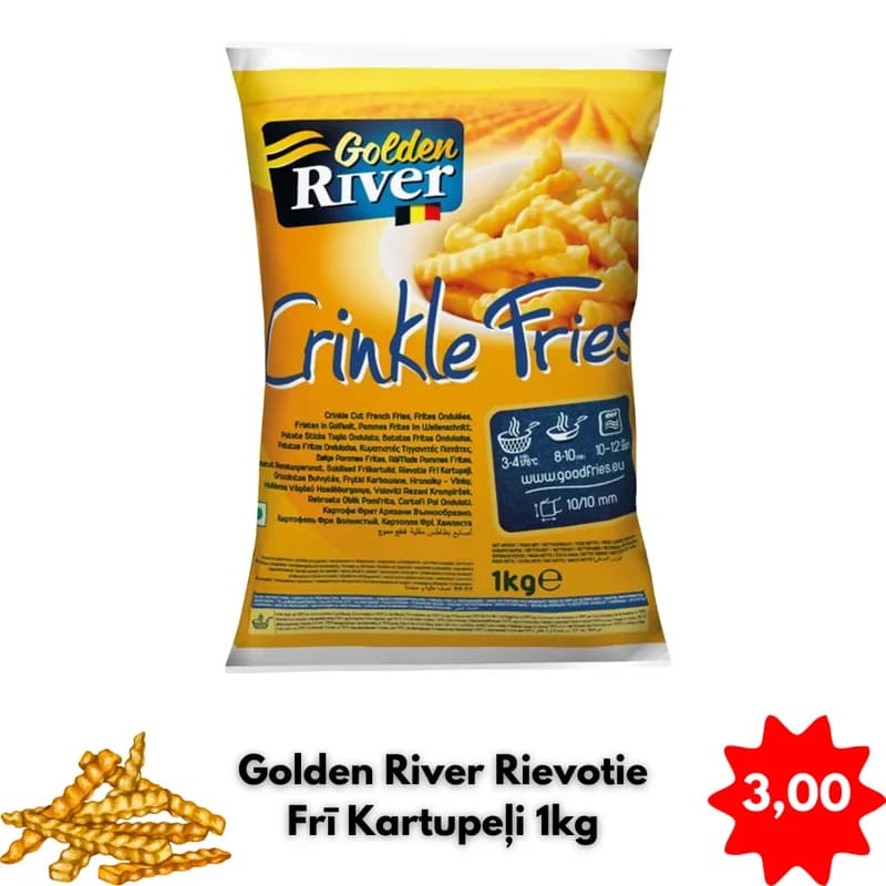 Golden River Rievotie Frī Kartupeļi