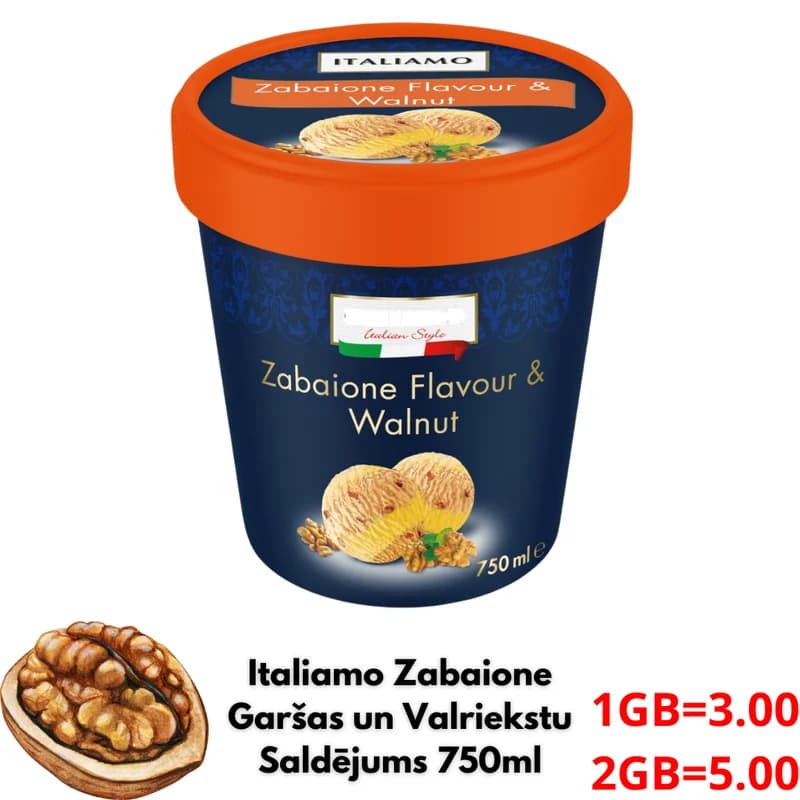 Italiamo Zabaione un Valriekstu