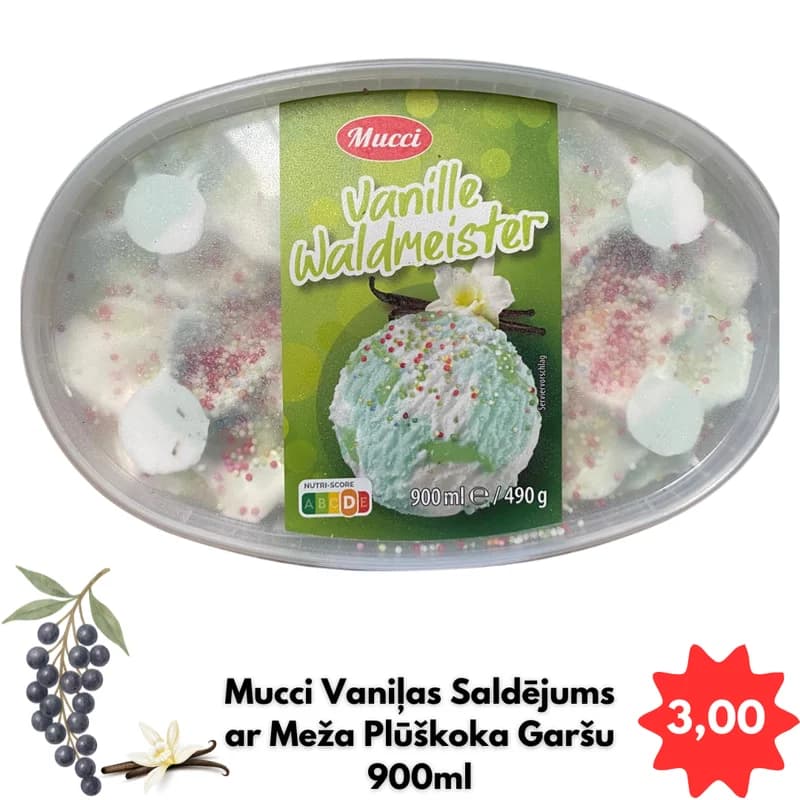 Mucci Vaniļas ar Meža Plūškoka Garšu