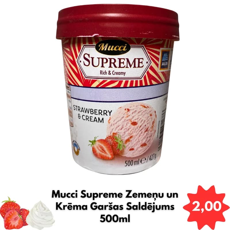 Mucci Supreme Zemeņu un Krēma