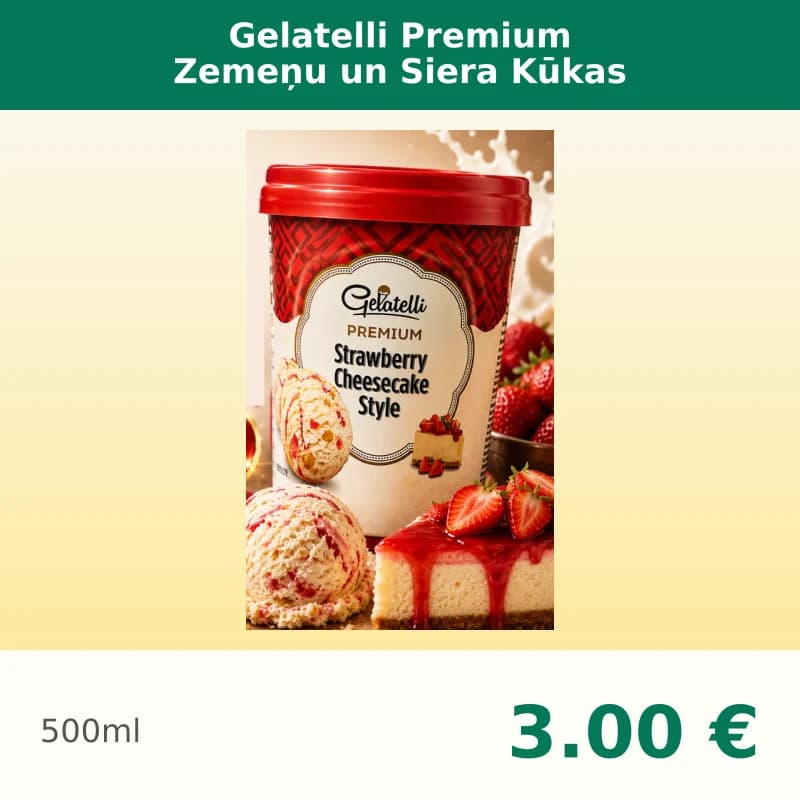 Gelatelli Premium Zemeņu un Siera Kūkas