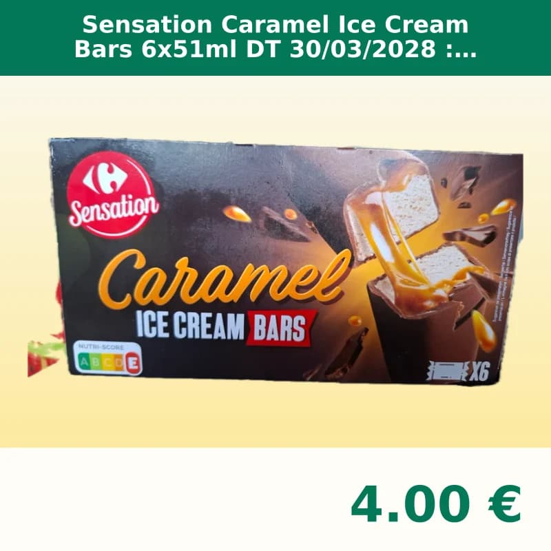 Sensation Caramel Ice Cream Bars
