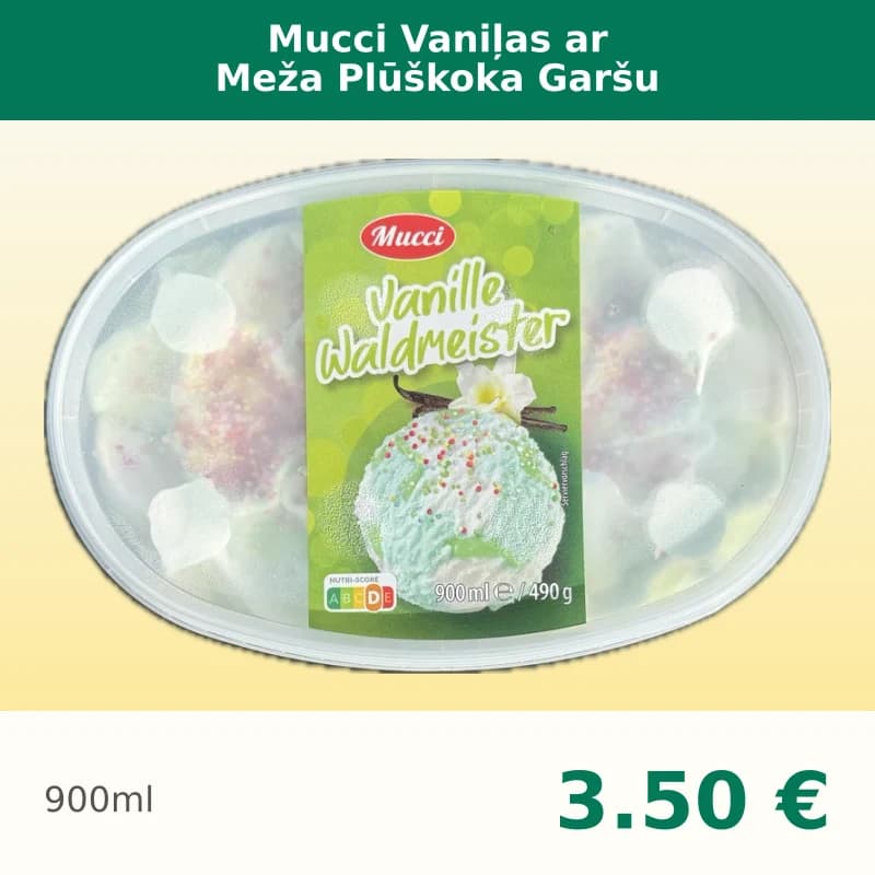 Mucci Vanille 900ml Mix (Waldmeister/Blauer Engel/Waldmorello/Pfirsich)
