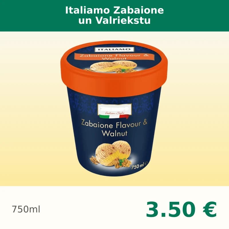 Italiamo Zabaione un Valriekstu