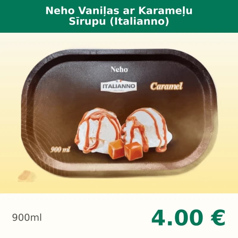 Neho Vaniļas ar Karameļu Sīrupu (Italianno)