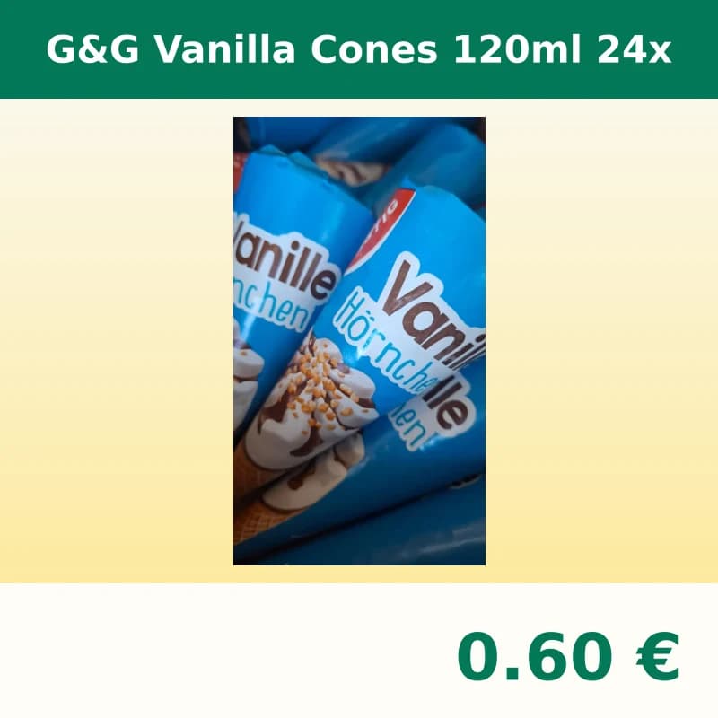 G&G Vanilla Cones 120ml 24x